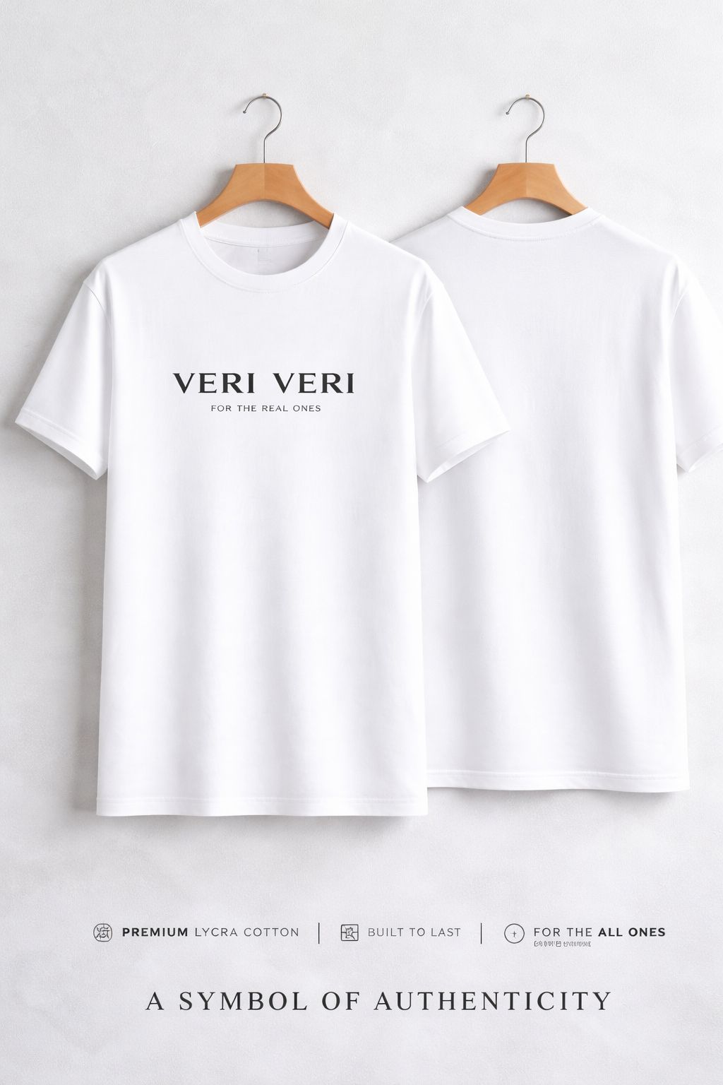 VERI VERI Essential Tee – White For The Real Ones